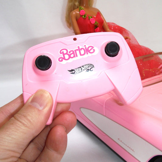 BARBIE PINK RC CORVETTE IN SPECTACULAR CONDITION, With Bonus Vintage Barbie Doll