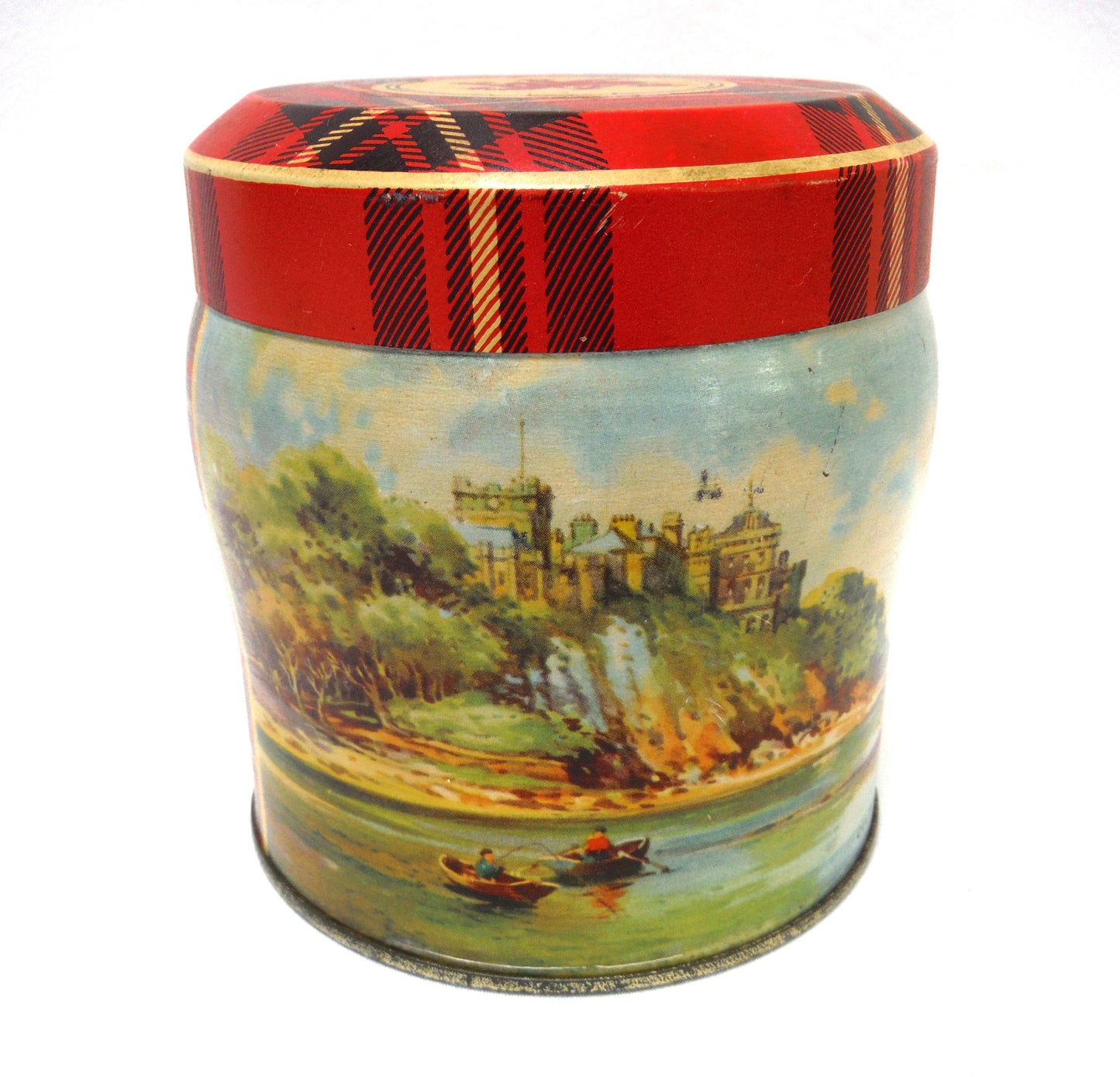 Vintage Tin Container, by Thorne's Premier Toffee Company of Leeds, England: 'KILCHURN CASTLE and CULZEAN CASTLE'