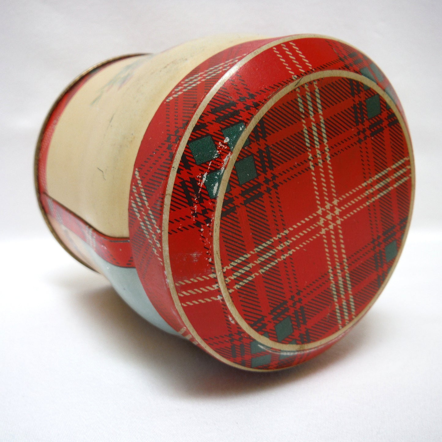Vintage Tin Container, by Thorne's Premier Toffee Company of Leeds, England: 'EDINBURGH CASTLE PARADE and The SCOTTISH THISTLE'