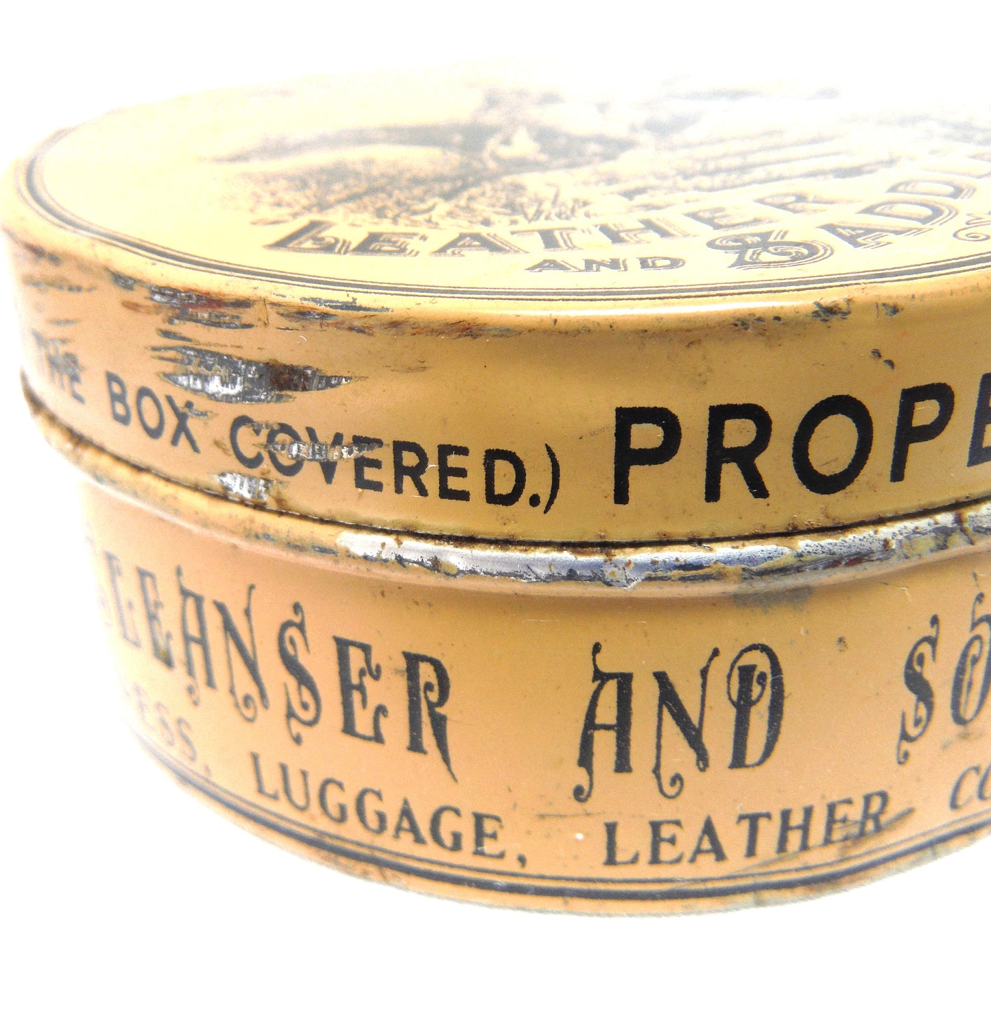 Vintage Tin Container: PROPERT'S Specially Prepared Leather and Saddle Soap