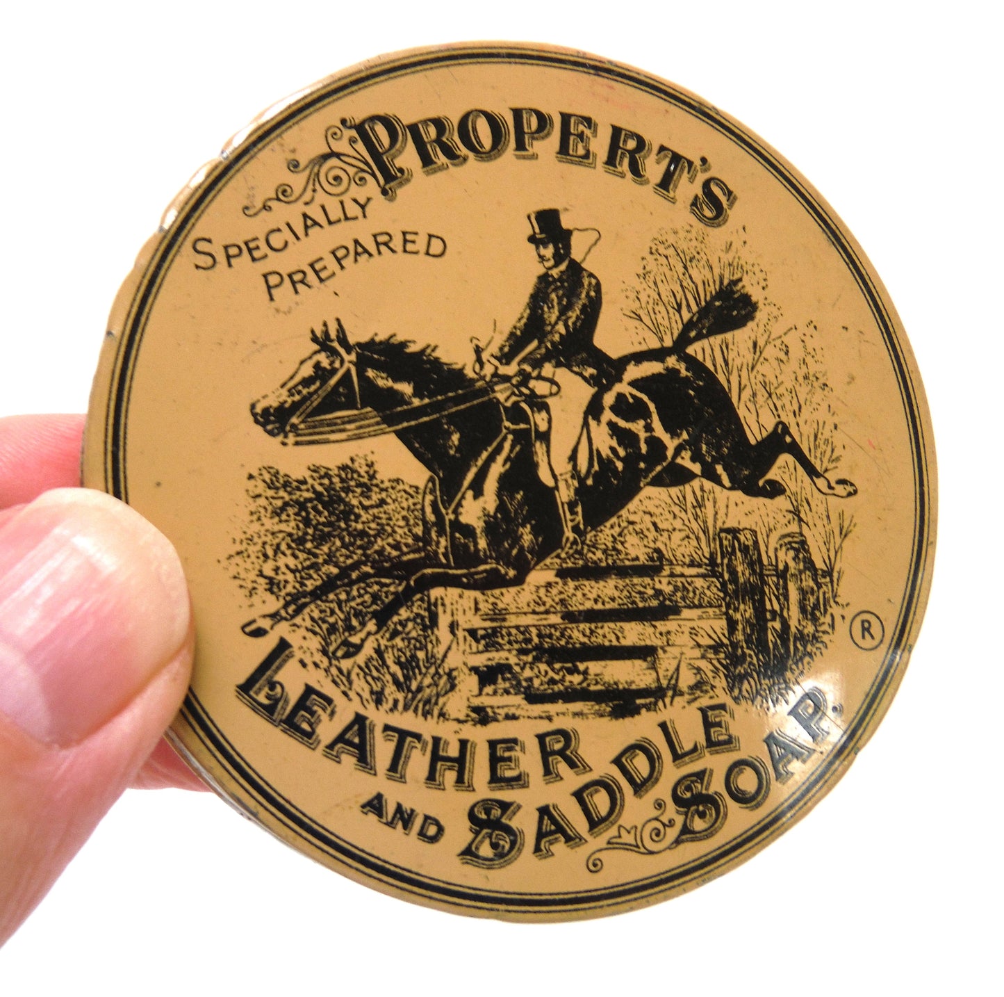Vintage Tin Container: PROPERT'S Specially Prepared Leather and Saddle Soap