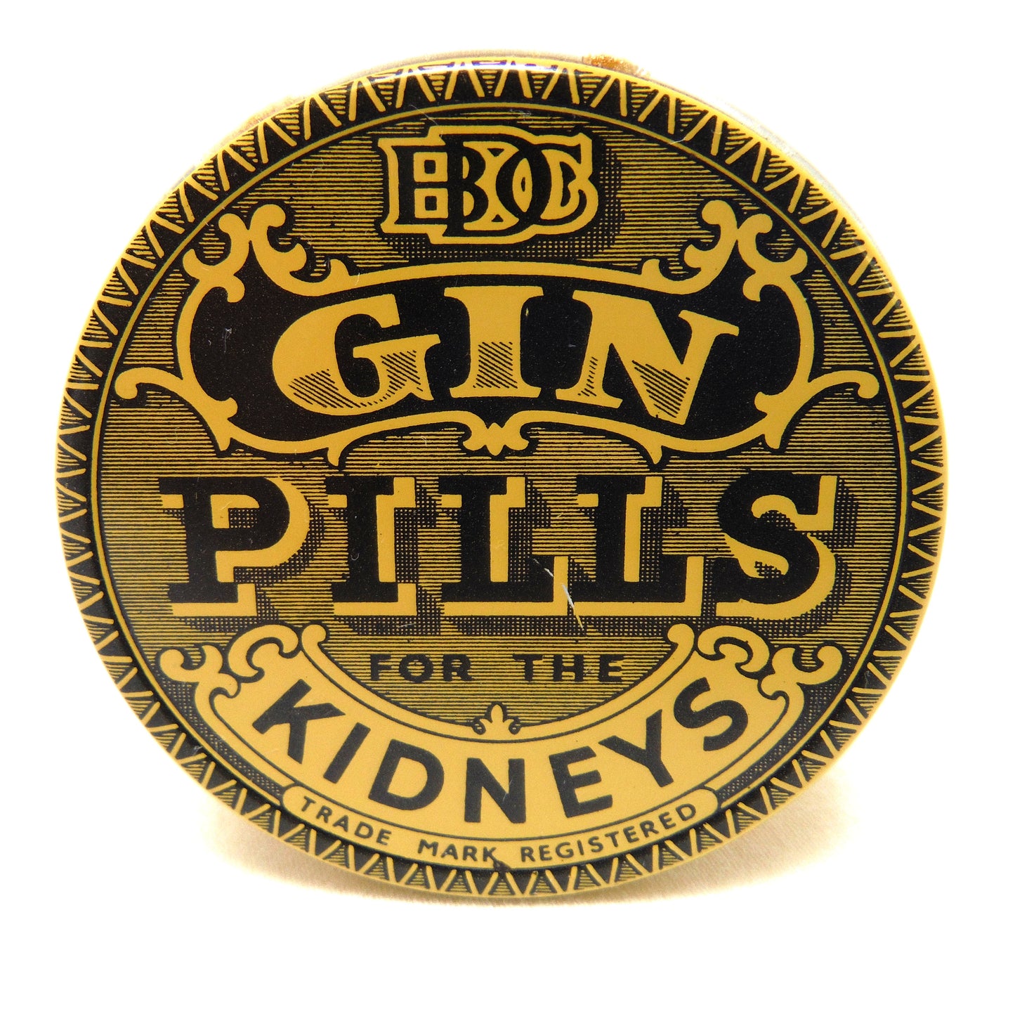 Vintage Tin Container: GIN PILLS FOR THE KIDNEYS by The National Drug and Chemical Company of Canada, Montreal