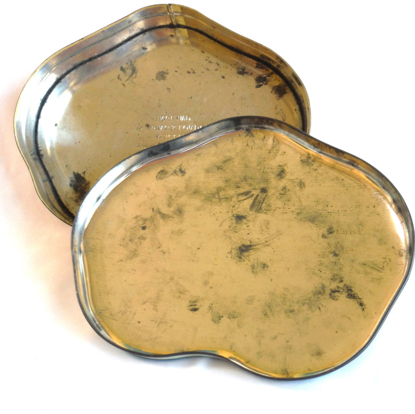 STUNNING ANTIQUE TIN CONTAINER, by Huntley & Palmers Assorted Biscuits of London : "MUSICAL GARDEN GIRLS"