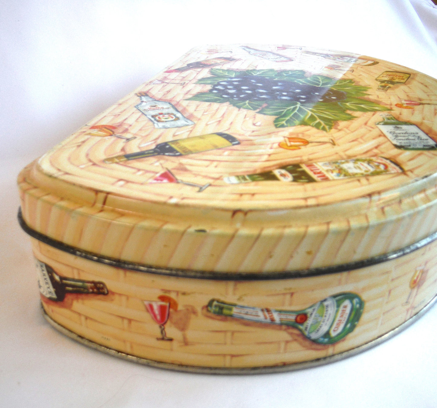 Huntley & Palmers of Post WWII London Vintage Tin Container: THE COCKTAIL BASKET, #1