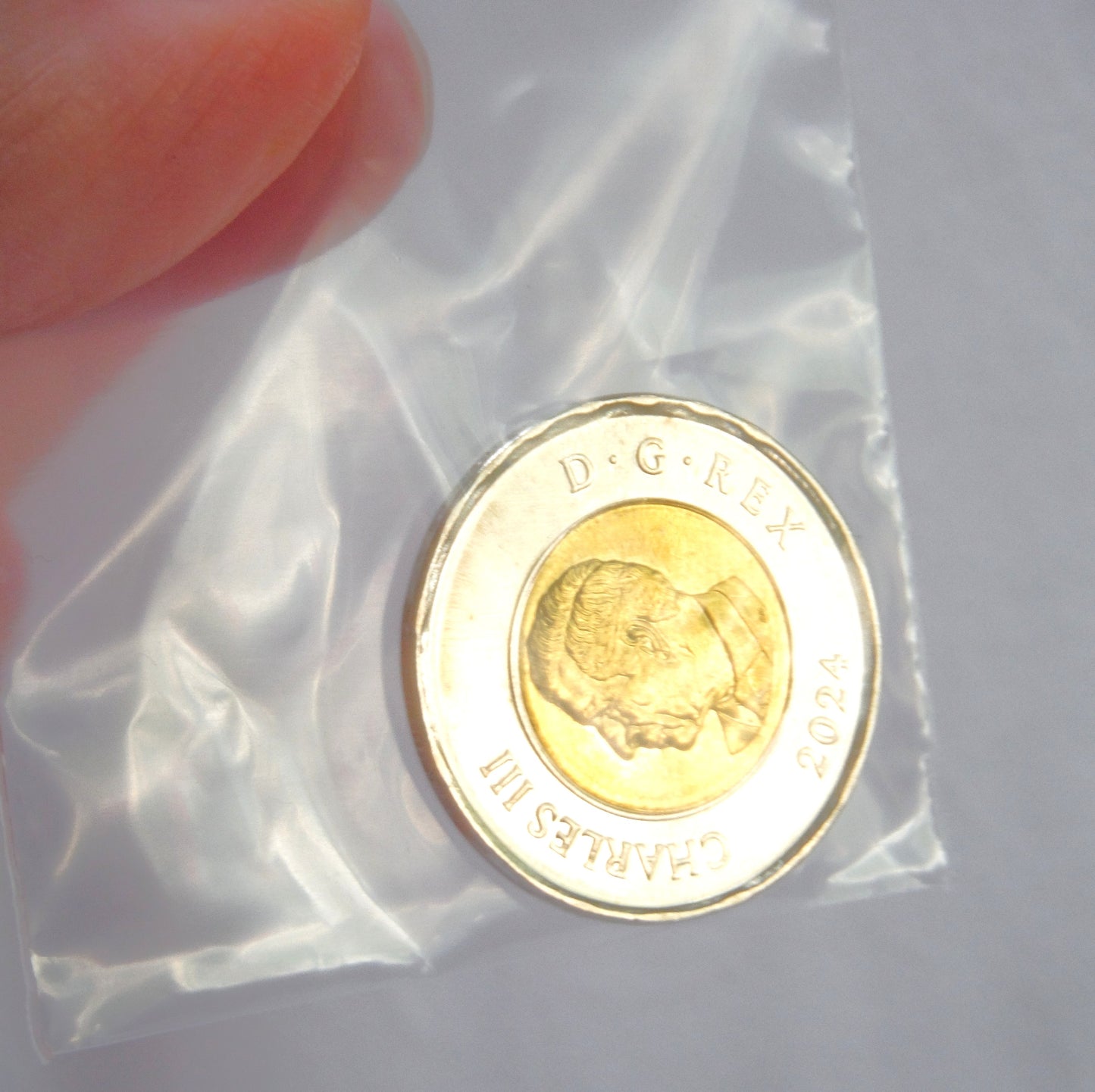 2024 Canadian $2 Brilliant Uncirculated Toonie Coin: HRM King Charles III