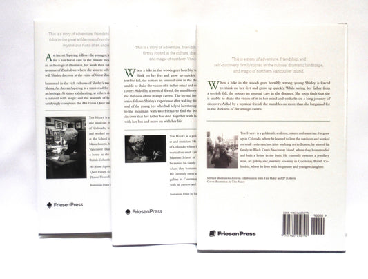 HER VISION QUEST, Young Reader Novels by Tim Haley: ULTRA RARE Three-Book-Author-Signed Package, including A MEMORY CALLING, A DESCENT UNRAVELLING and AN ASCENT ASPIRING (ALL 1st Ed. SIGNED)