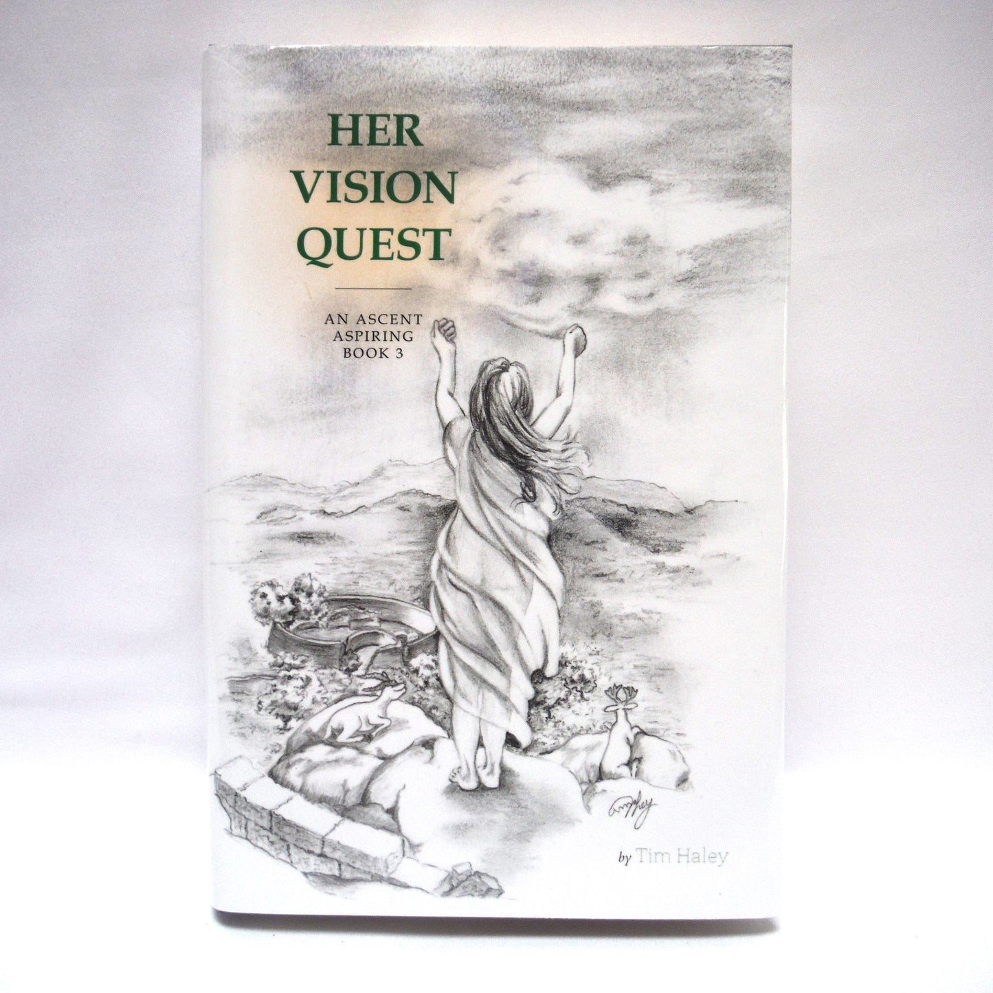 HER VISION QUEST, Young Reader Novels by Tim Haley: ULTRA RARE Three-Book-Author-Signed Package, including A MEMORY CALLING, A DESCENT UNRAVELLING and AN ASCENT ASPIRING (ALL 1st Ed. SIGNED)