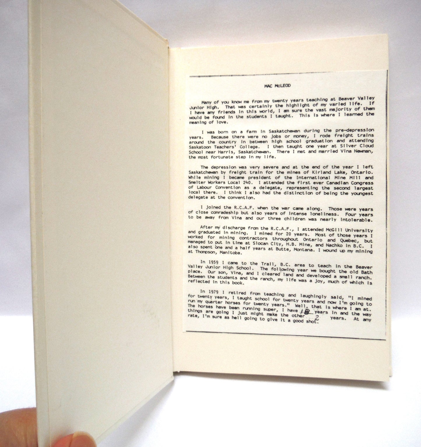 A POEM FOR EVERYONE, by Malcom McLeod (1st Ed. SIGNED)