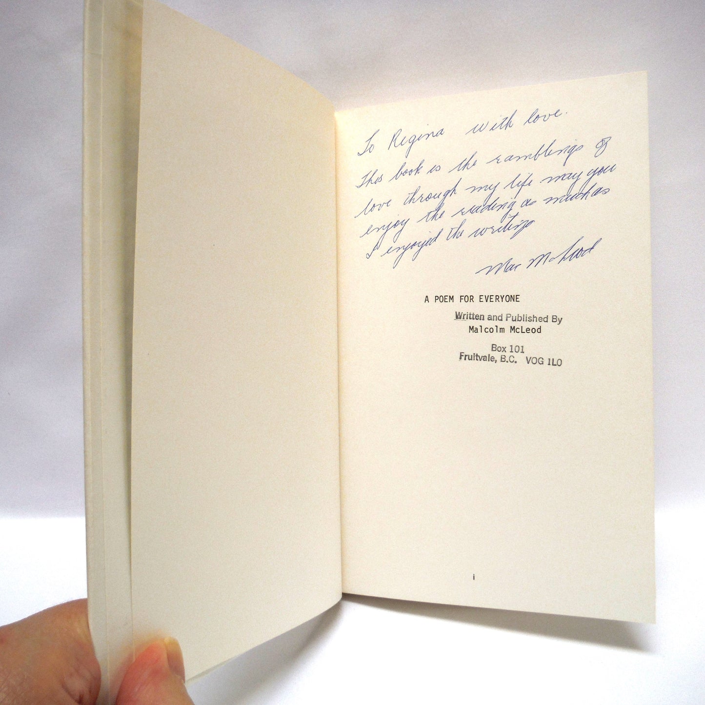 A POEM FOR EVERYONE, by Malcom McLeod (1st Ed. SIGNED)