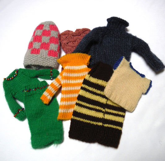MADDIE MOD ASSORTED CLOTHING For any 11.5-inch Tall Barbie Doll: LOT B, KNITTED SWEATERS.