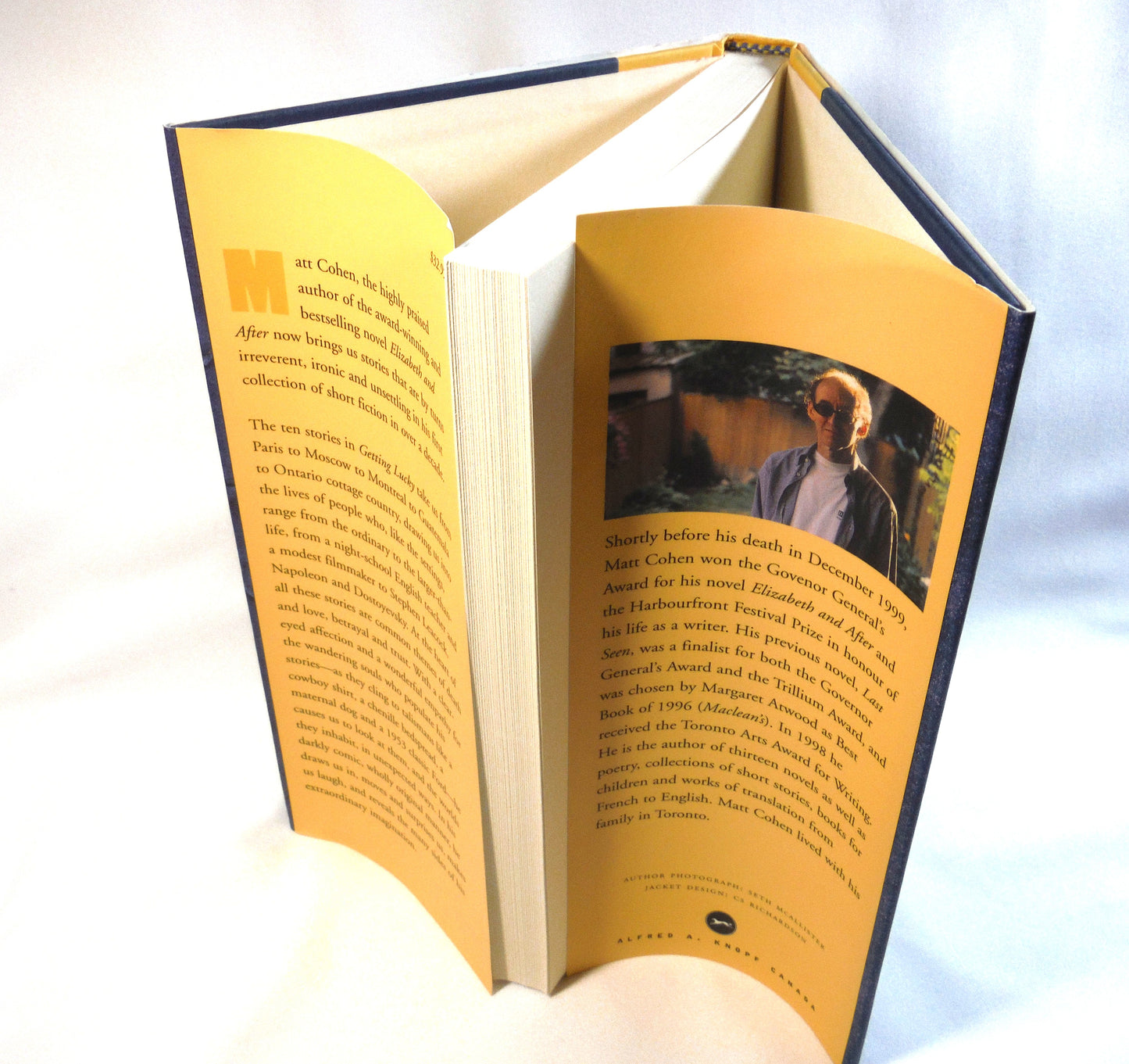 GETTING LUCKY, The Short Story Collection by Matt Cohen (2000 1st Ed.)