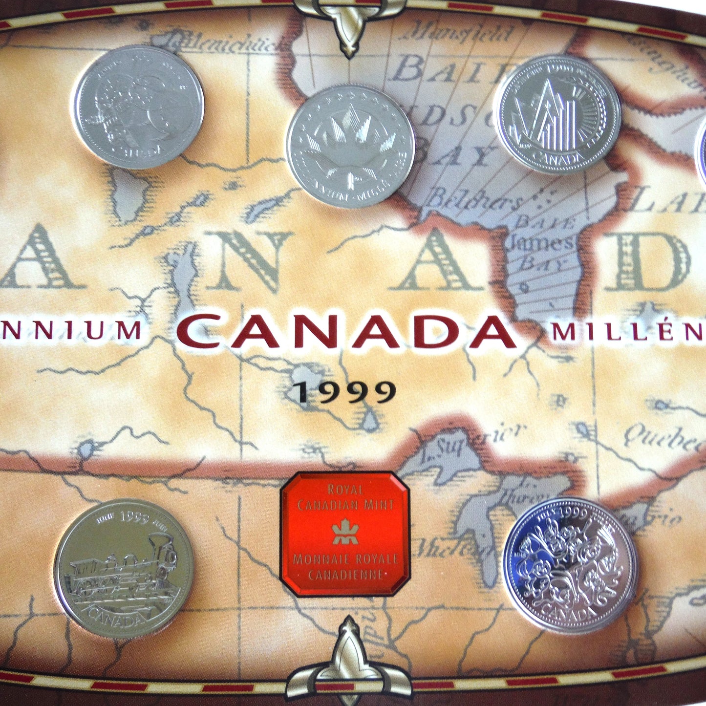 1999 Canada MILLENNIUM 13-Coin 25-Cent Canadian Quarter Display Collection