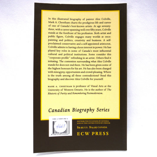 ALEX COLVILLE: THE OBSERVER OBSERVED, A Biography by Mark A.Cheetham (1994 1st Ed.)