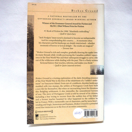BROKEN GROUND, A Novel by Jack Hodgins (1999 1st Ed.)