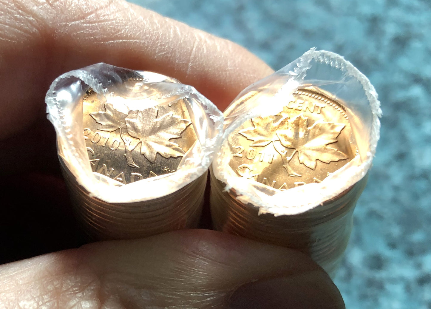 2010/2011 CANADIAN PENNY, TWO Brand New Uncirculated Full Rolls of 50 each (Magnetic & Non-Magnetic)