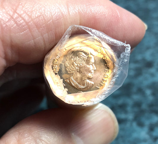 2011 CANADIAN PENNY, Brand New Uncirculated Full Roll of 50 each MAGNETIC PENNIES