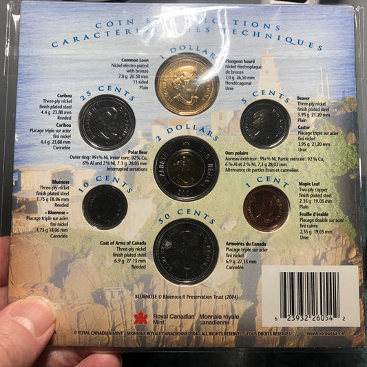 2004 OH! CANADA! 7-Coin Uncirculated Gift Set by the Royal Canadian Mint: 'IMAGES OF CANADA'