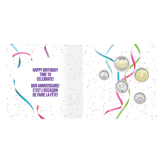 2025 Royal Canadian Mint 5-Coin Gift Set: HAPPY BIRTHDAY! BON ANNIVERSAIRE!