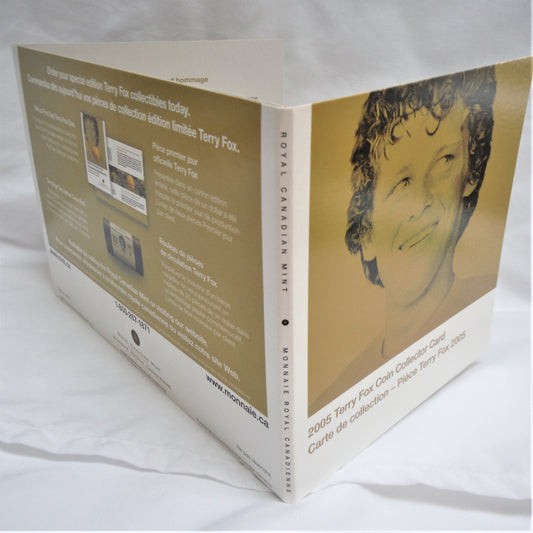 2005 TERRY FOX COIN COLLECTOR CARD, by The Royal Canadian Mint, Bonus $1 Coin Included!