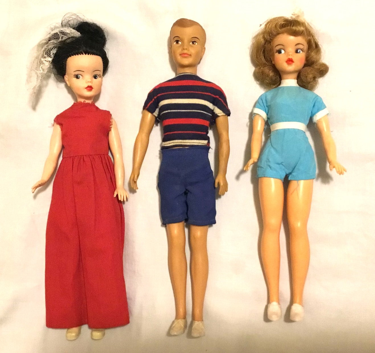 VINTAGE 1962 TAMMY DOLLS x2 and a 1964 TED DOLL: Including a HUGE Lot of Beautiful, Rare, and Unique Tammy & Ted Clothing, Outfits and Accessories! Made in Hong Kong.