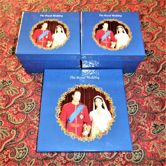 HRH Prince William & Catherine Middleton ROYAL WEDDING PLATE AND 2-TEA CUP Commemorative Set, by McIntosh