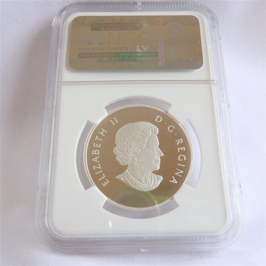 2013 $10 O-Canada NIAGARA FALLS Fine Silver Coin, RARE NGC Graded PF70 MATTE