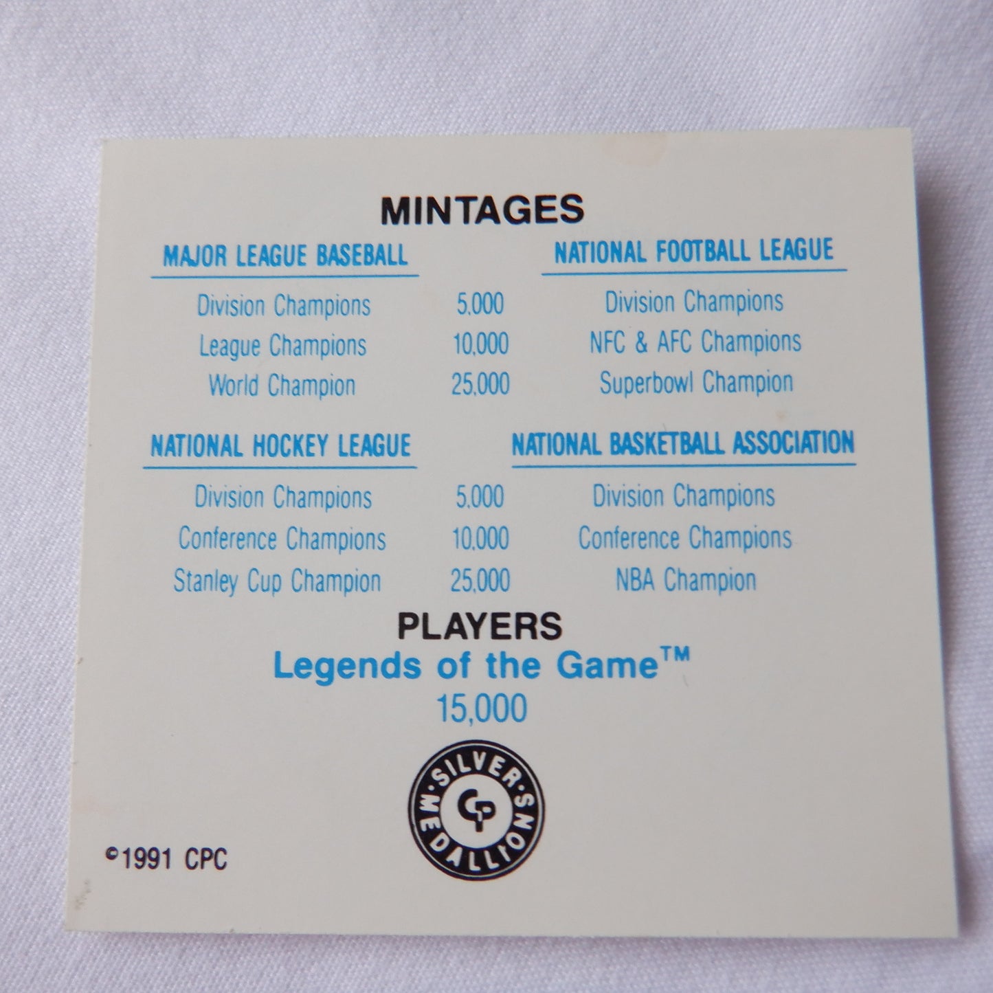1992 TORONTO BLUE JAYS World Series 1 Troy oz Fine Silver Medallion