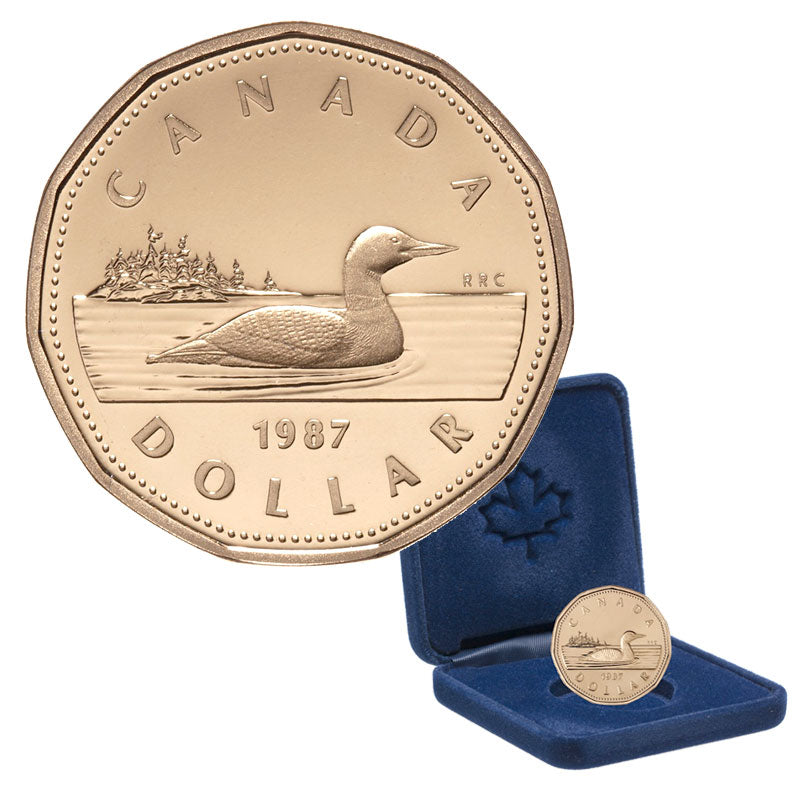 1987 $1 CANADIAN NEW DOLLAR COIN: Special Proof Edition