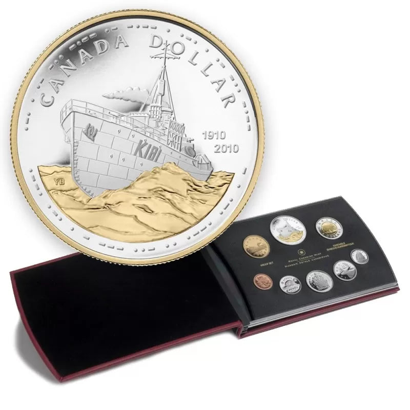 2010 Canadian 8-Coin Double Dollar Silver Proof Set with Gold 2010 Canadian 8-Coin Double Dollar Silver Proof Set with Gold