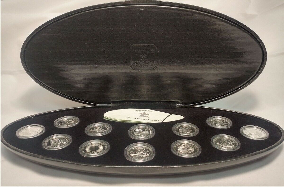 2000 Canadian 25-Cent Millennium Quarter 12-Coin Silver Proof Set