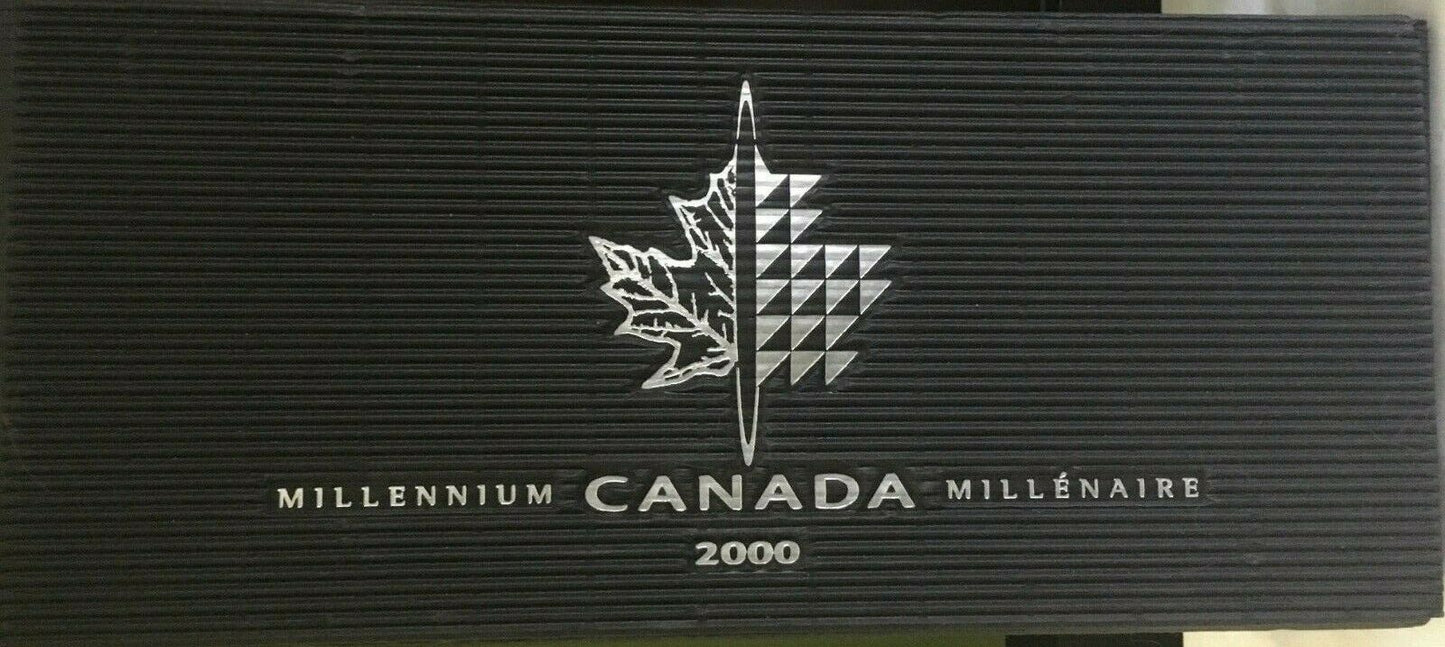 2000 Canadian 25-Cent Millennium Quarter 12-Coin Silver Proof Set