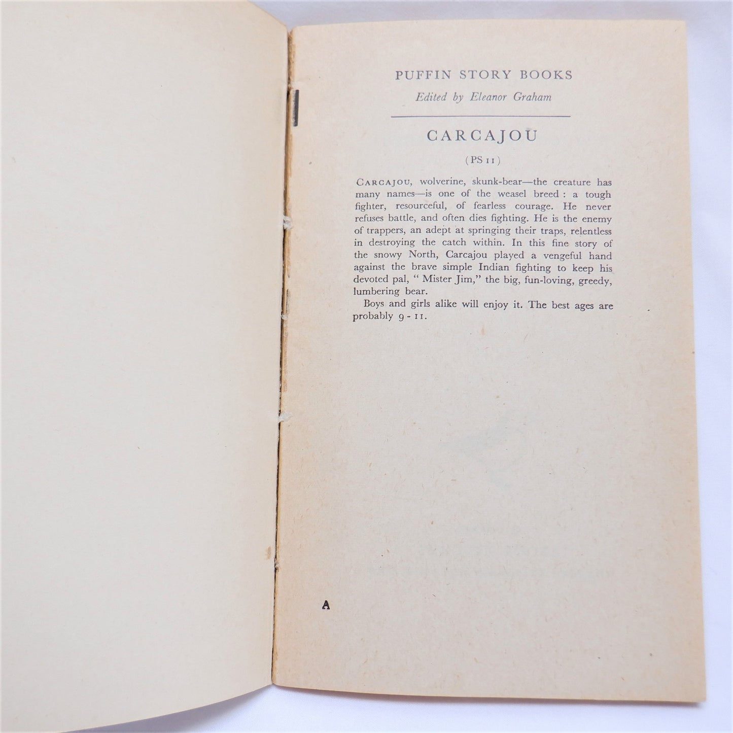 CARCAJOU, The Wolverine Story by Rutherford Montgomery, 1948