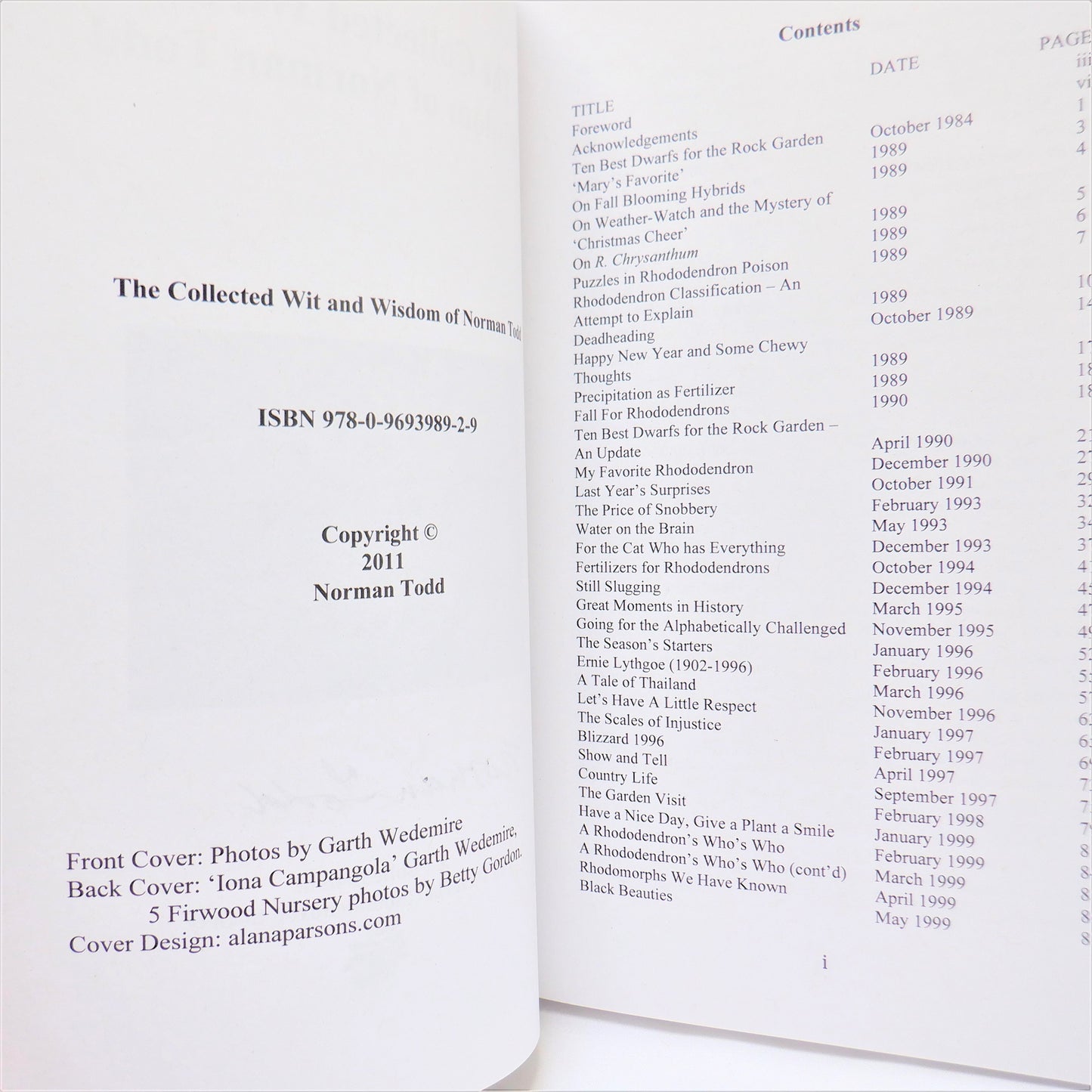 THE COMPLETE WIT & WISDOM OF NORMAN TODD, by The Victoria Rhododendron Society (1st Ed. SIGNED)