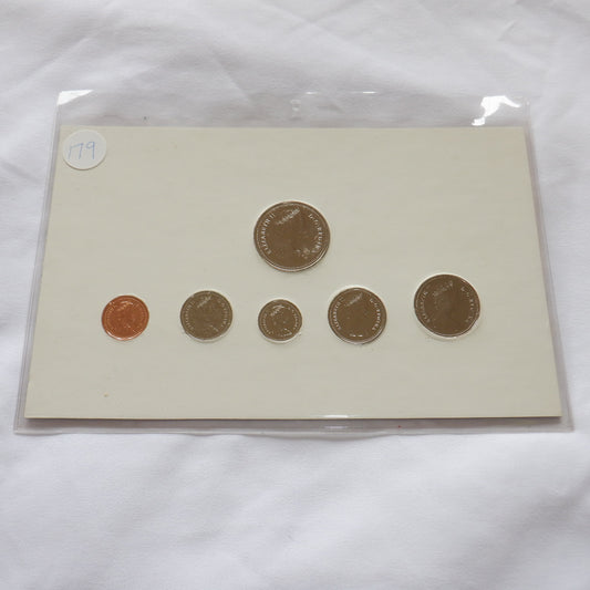 1984 CANADIAN 6-COIN SPECIMEN SET, on 6-colour CANADA C.C.A & S. DISPLAY BOARD