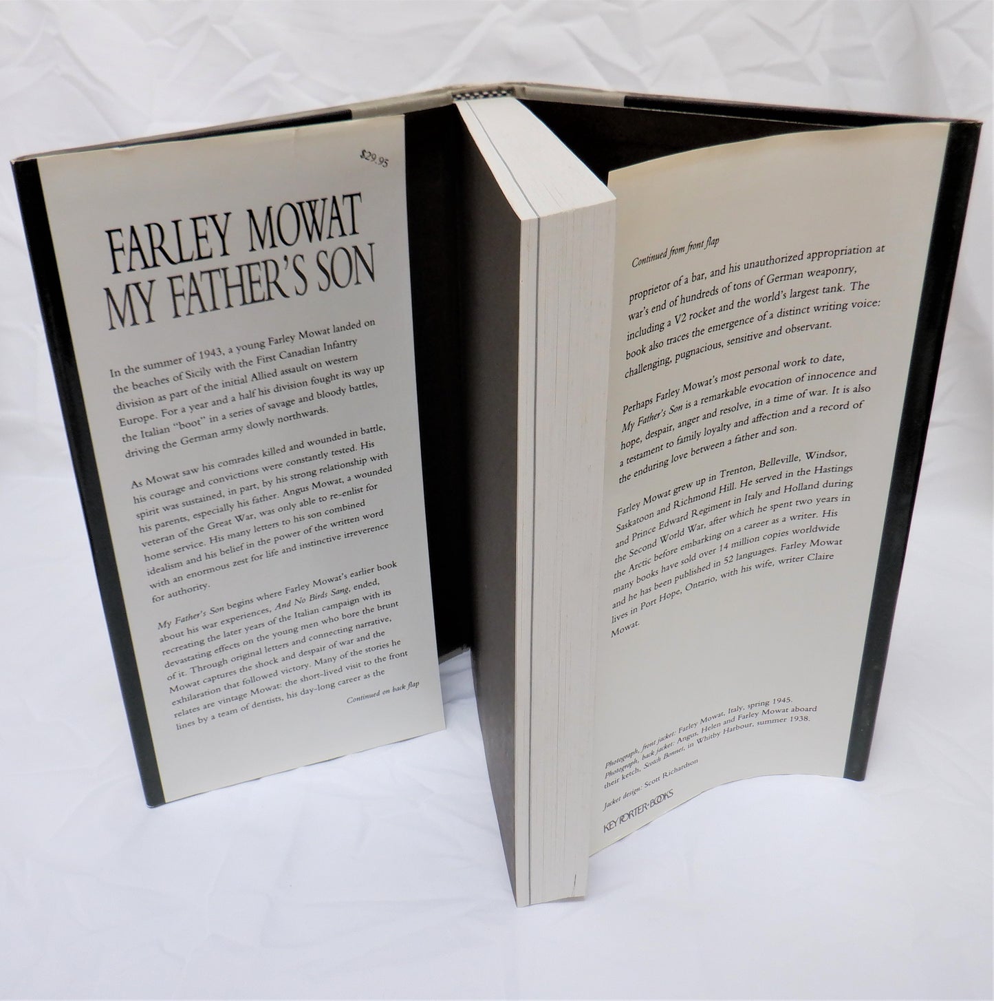 MY FATHER'S SON, Memories of War and Peace, by Farley Mowat (1992 1st Ed.)