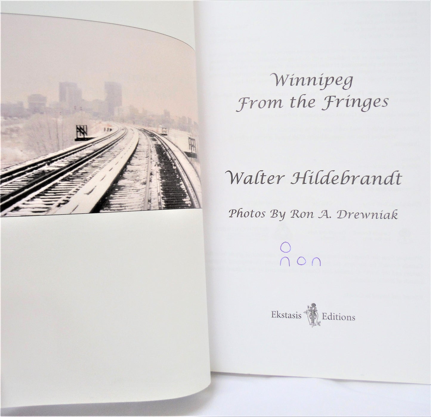 WINNIPEG FROM THE FRINGES, Poetry by Walter Hildebrandt (1st Ed. SIGNED)
