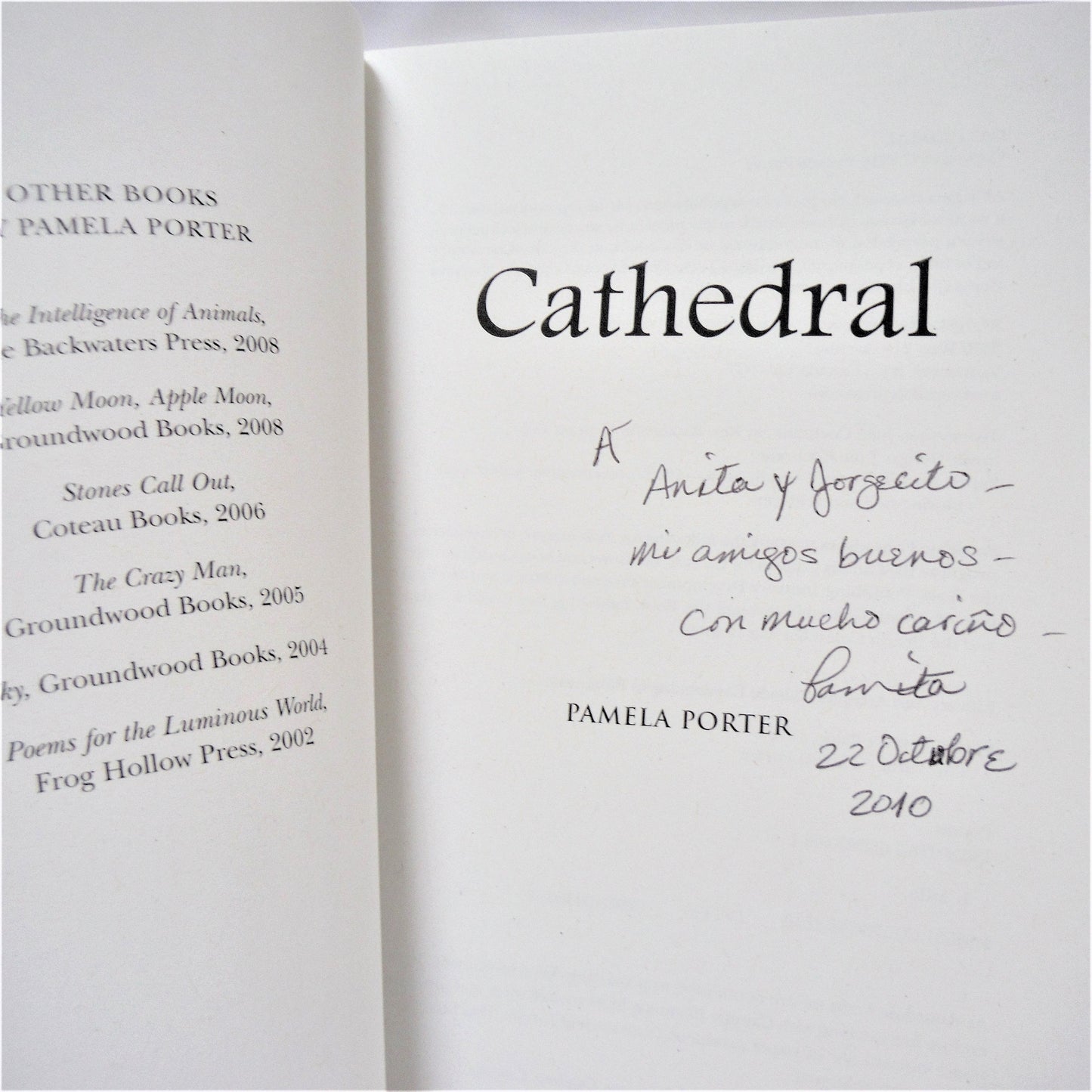 CATHEDRAL: A Collection of Poetry by Pamela Porter (1st Ed. SIGNED)