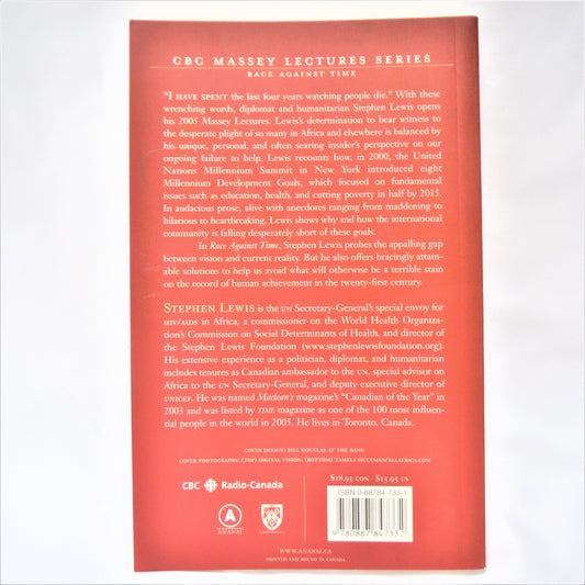 RACE AGAINST TIME, by Stephen Lewis (1st Ed. SIGNED)