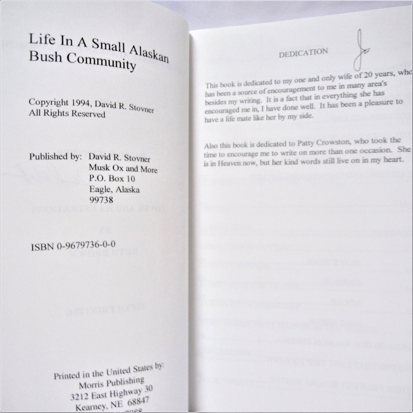 LIFE IN A SMALL ALASKAN BUSH COMMUNITY, Short Stories by David R. Stovner (1st Ed. SIGNED)