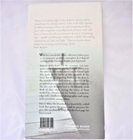 HERE IS WHERE WE DISEMBARK, A Debut Collection of Poetry by Clea Roberts (1st Ed. SIGNED)