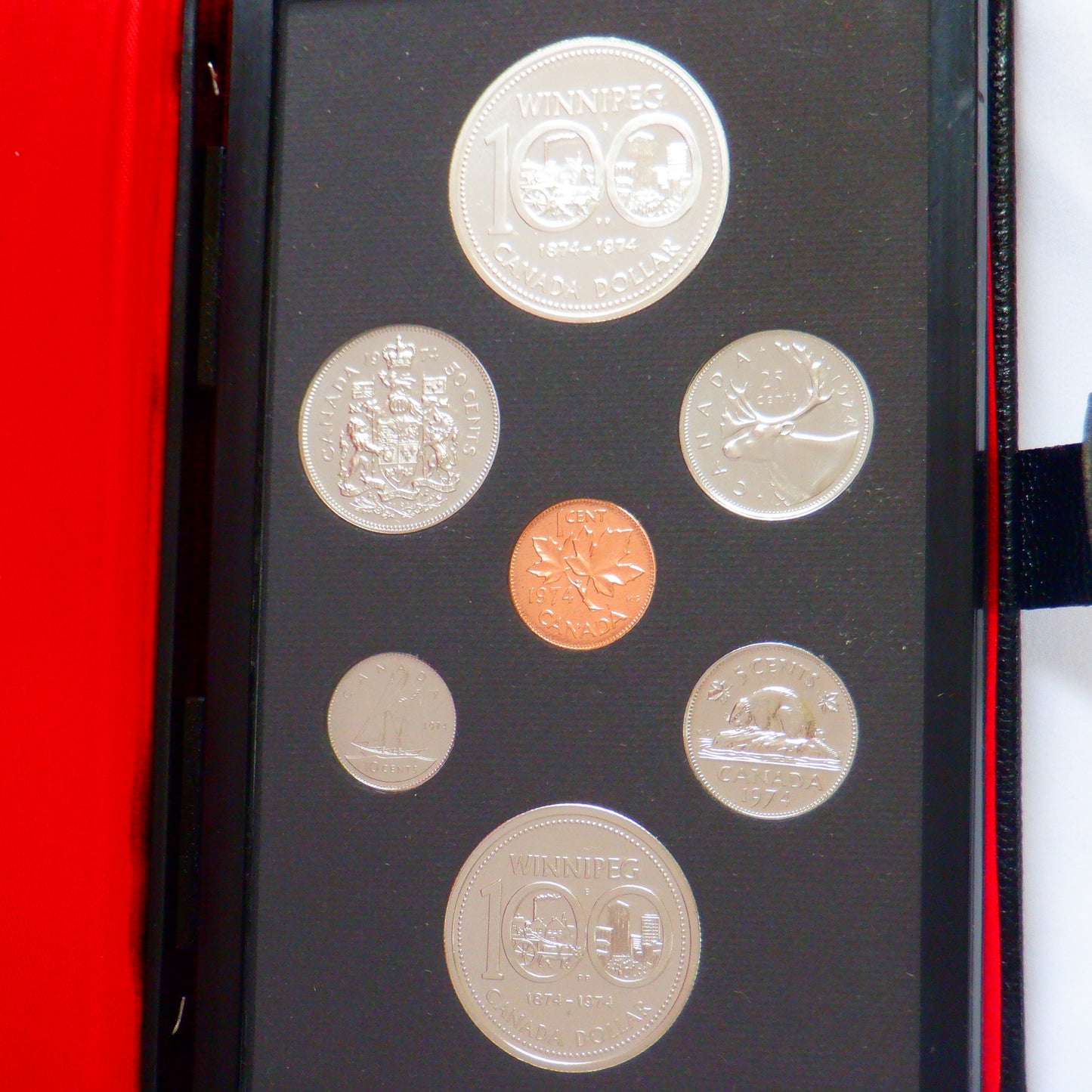 1974 Double Dollar 7-Coin CDN Prestige Set: CITY OF WINNIPEG 100th Anniversary
