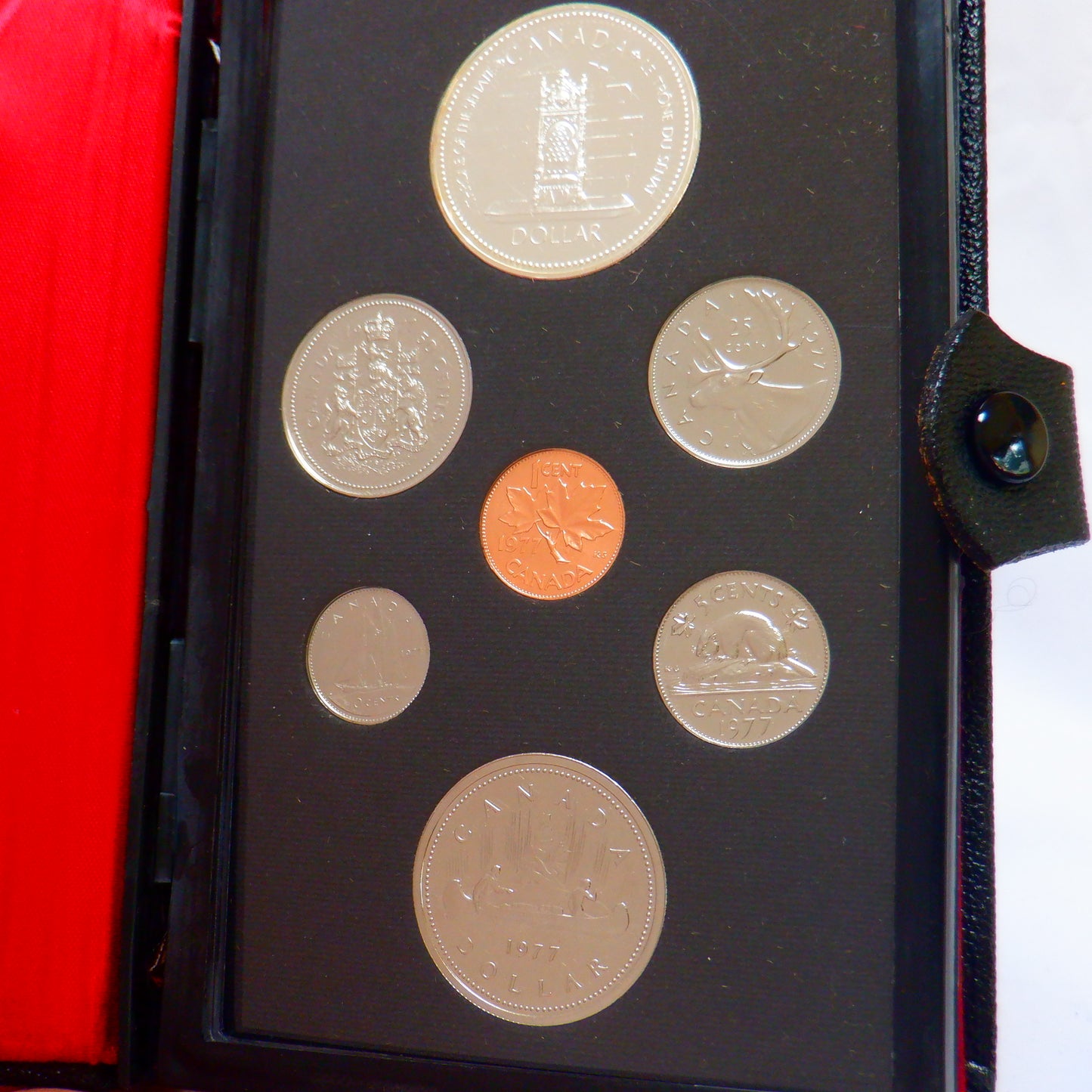 1977 Double Dollar 7-Coin CDN Prestige Set: THRONE OF THE SENATE 25th Anniversary