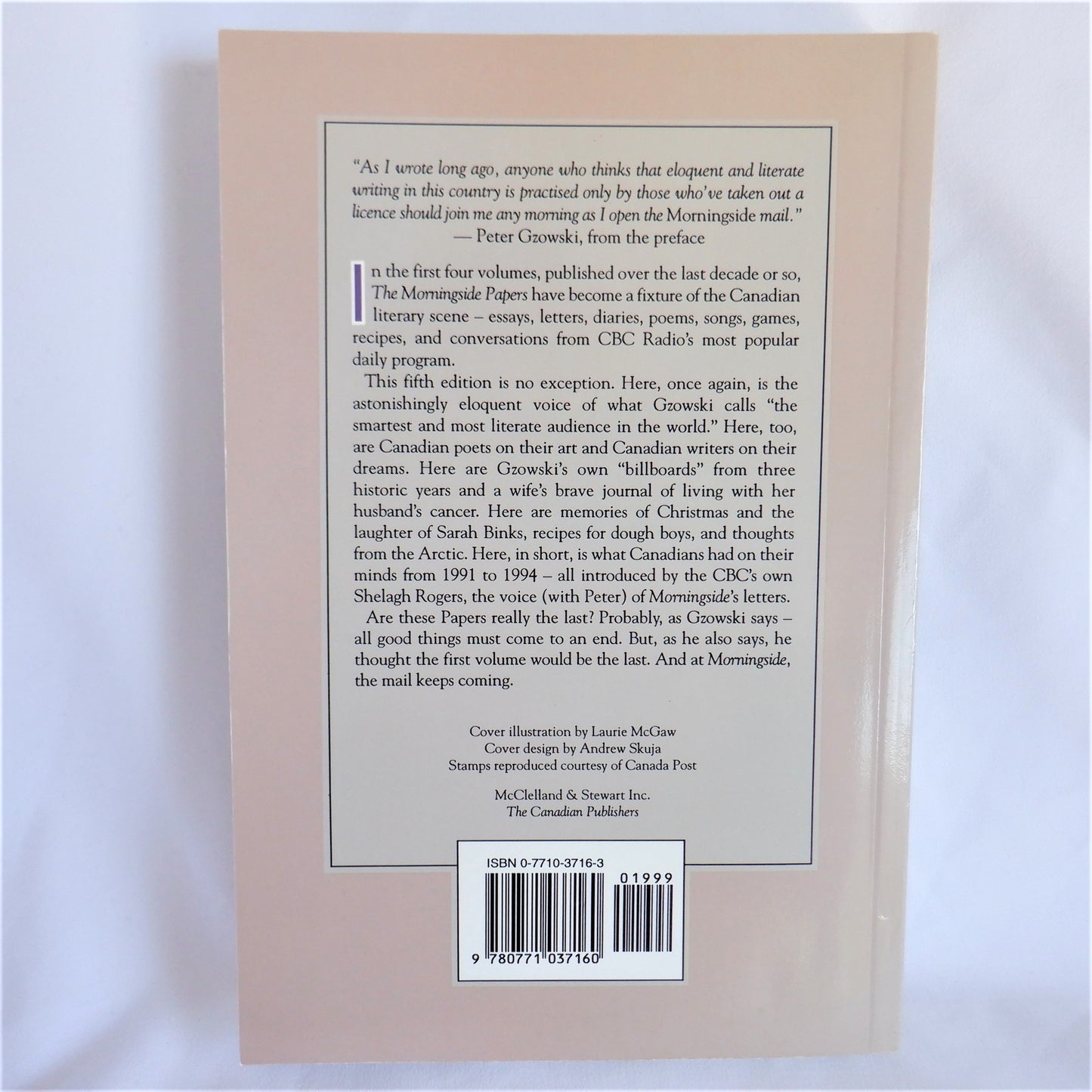 THE FIFTH (And Probably Last) MORNINGSIDE PAPERS, by Peter Gzowski (1st Ed. SIGNED)