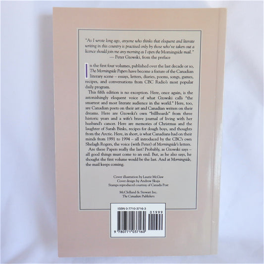 THE FIFTH (And Probably Last) MORNINGSIDE PAPERS, by Peter Gzowski (1st Ed. SIGNED)