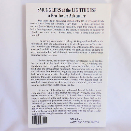 SMUGGLERS AT THE LIGHTHOUSE, A Ben Tavers Youth Adventure, by Clyde Woolman (1st Ed. SIGNED)