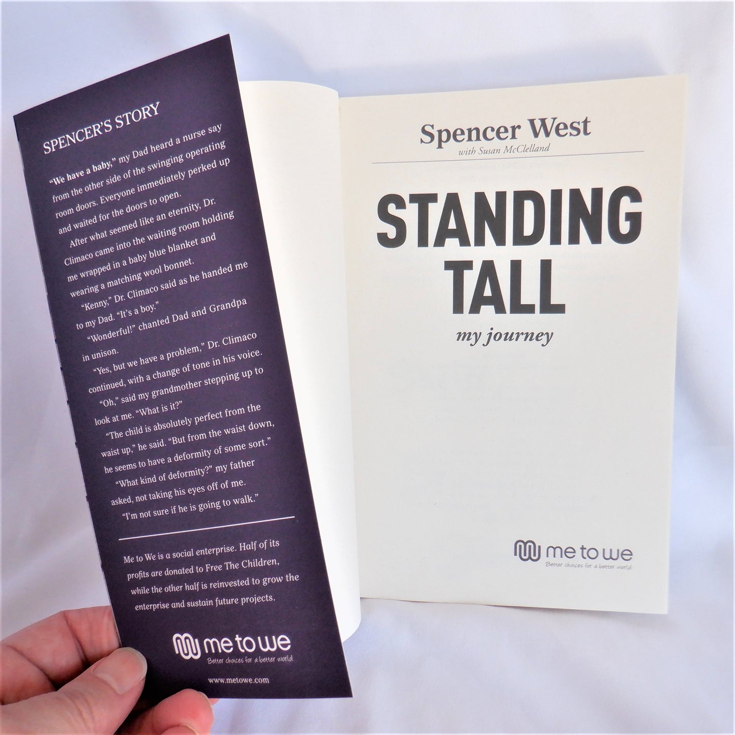 STANDING TALL, My Journey, by Spencer West with Susan McClelland (1st Ed. SIGNED)