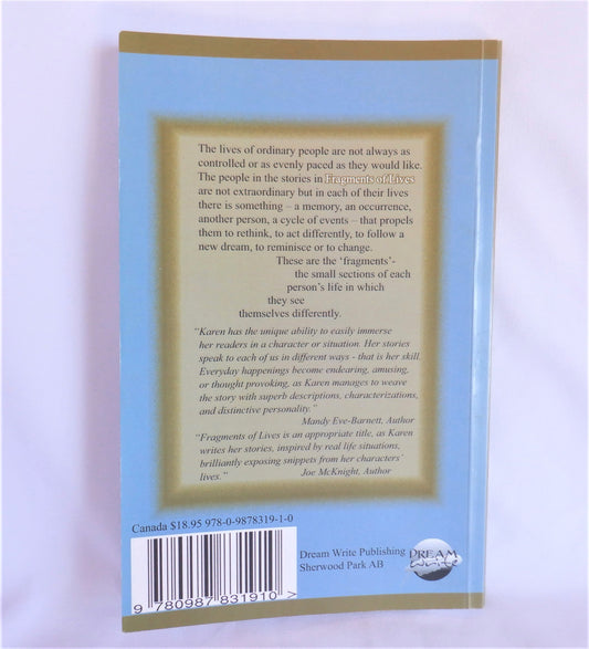 FRAGMENTS OF LIVES, Short Stories by Karen Probert (1st Ed. SIGNED)