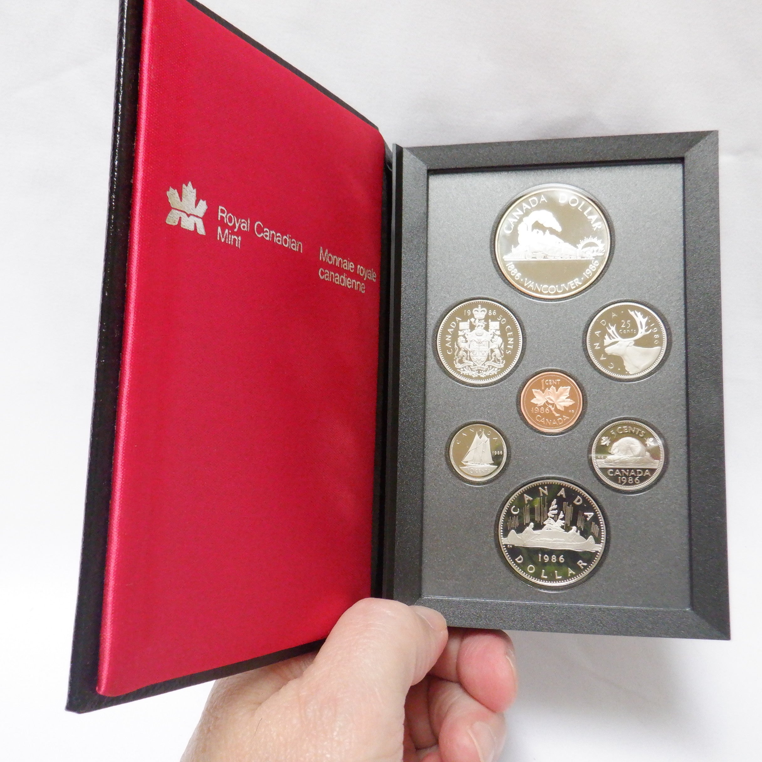 1986 Double Dollar 7 Coin CDN Proof Set CITY OF VANCOUVER 100th