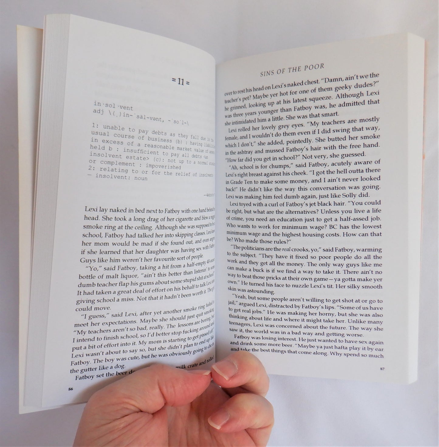 SINS OF THE POOR, A Novel by Chris Walter (1st Ed. SIGNED)