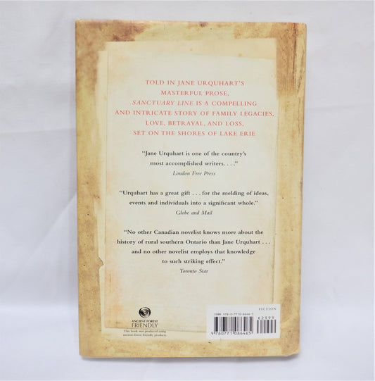 SANCTUARY LINE, A Novel by Jane Urquhart (1st Ed. SIGNED)